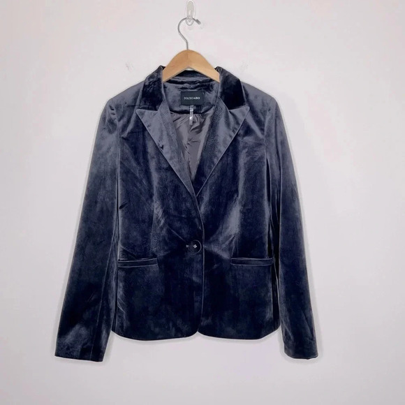 DOLCE CABO WOMENS VELVET BLAZER